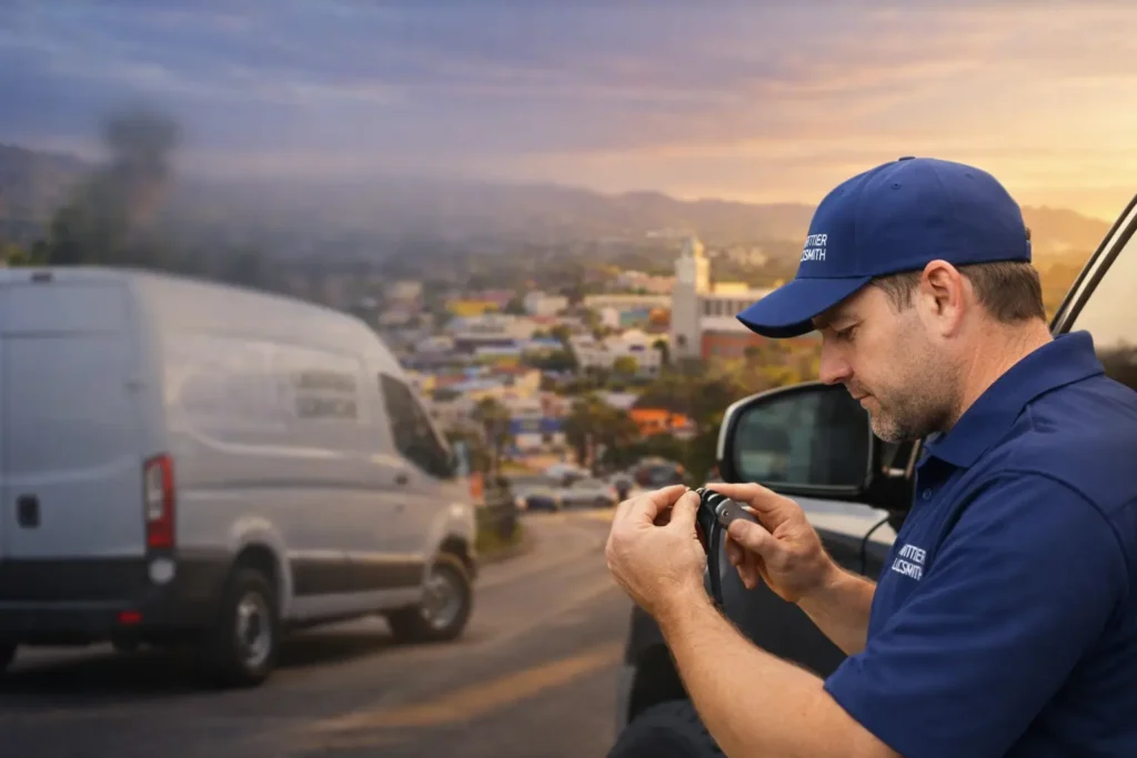 24/7 residential locksmith technican reached on job spot 