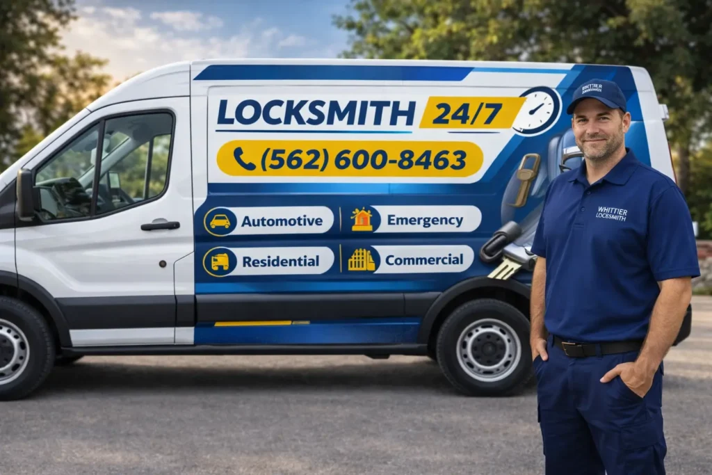 whittier lock & key co. technican ready for work 